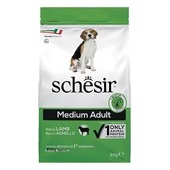 Schesir Dog Medium Adult su ėriena, sausas maistas šunims