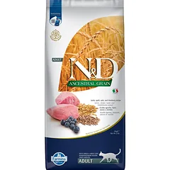 FARMINA N&D Ancestral Adult Cat Neutered 10 kg  ėriena, spelta kviečiai, avižos ir mėlynės