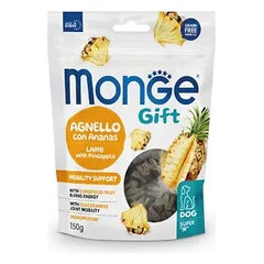 Papildomas pašaras šunims MONGE GIFT Dog Super M Mobility support Ėriena/Ananasai 150g parduotuvėje Petz.lt