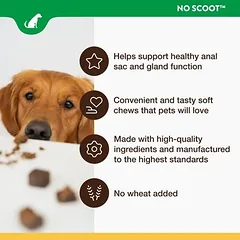 NaturVet No Scoot, papildas šunims, 120 kramtomųjų kubelių — 3 nuotrauka