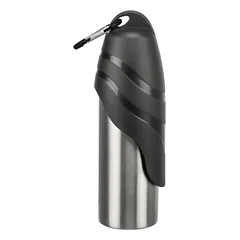Trixie Gertuvė butelis su dubenėliu, nerūd. plienas/plastikas, 0.75 l