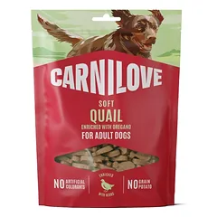 CARNILOVE Dog Soft Snack Quail 200g minkšti skanėstai su fazanu suaugusiems šunims
