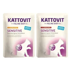 KATTOVIT Feline Diet Sensitive 20x85g MIX Vištiena ir antis / kalakutiena