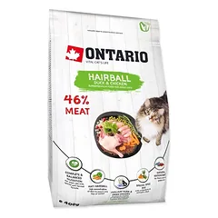 Ontario visavertis pašaras suaugusioms katėms Cat Hairball, 0,4 kg