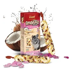 Vitapol Smakers su kokosais ir rožių žiedlapiais skanėstas šinšiloms 90g