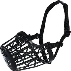 Trixie Plastic Muzzle plastmasinis antsnukis šuniui, L dydis, snukis 32 cm, ilgis 8 cm, juodas — 2 nuotrauka