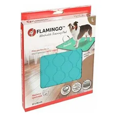 Flamingo WASHABLE TRAINING PAD PATSY GREEN L ANTISLIP 85x51CM — 1 nuotrauka