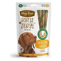 Dog Fest Dental Chewy Roll With Chicken kramtoma rulonėlė suaugusiems šunims, 100 g