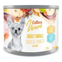 Calibra Verve GF Dog Adult Small Duck & Turkey drėgnas maistas suaugusiems mažų veislių šunims, 200 g