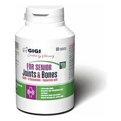 GiGi For Senior Joints & Bones (su hialurono rūgštimi) tabletės šunims, 90 vnt.