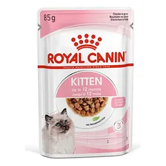 Instinctive (želė) drėgnas pašaras kačiukams Royal Canin (ploni griežinėliai drebučiuose)