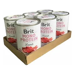 Brit Care Mono Protein Lamb vieno baltymo konservai šunims su ėriena 400g*6vnt