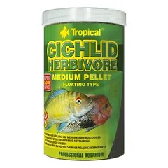 Tropical Cichlid Herbivore Medium Pellet maistas ciklidams 1000 ml