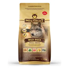 Wolfsblut Small Breed Wild Duck Adult sausas maistas mažų veislių šunims su laukine antiena, 2 kg — 2 nuotrauka