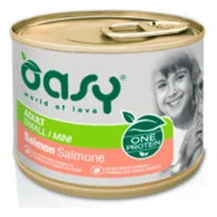 Oasy Adult Mini Salmon vieno baltymo konservai su lašiša mažų veislių šunims