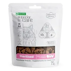 Nature's Protection Superior Care suaugusių sterilizuotų kačių pašaro papildas – skanėstai su paukštiena