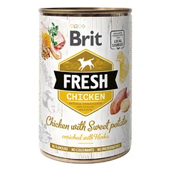 BRIT FRESH Chicken&Sweet Potato konservai šunims su vištiena ir batatais, 400 g photo