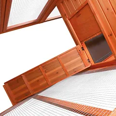 Trixie Chicken Coop With Enclosure vištidė su aptvaru, ruda, 170 x 77 x 105 cm — 2 nuotrauka