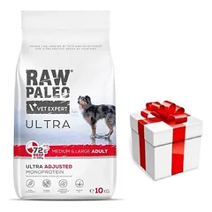 Vetexpert RAW PALEO ULTRA BEEF ADULT MEDIUM/ LARGE 10KG + Staigmena ŠUNIUI