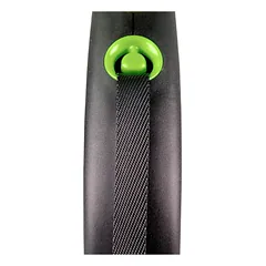 FLEXI Black design M tape automatinis pavadėlis šunims iki 25kg, juosta 5m, žalias — 2 nuotrauka