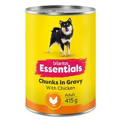 Briantos Essentials Chunks in Gravy 12 x 415 g, drėgnas maistas šunims — 2 nuotrauka