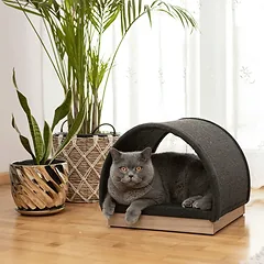 Ecomfy draskyklė katėms half moon eco, pilka,35×60 cm