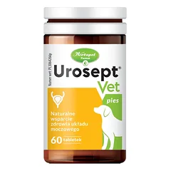 Urosept VET šunims – natūrali pagalba jūsų šuns šlapimo sistemos sveikatai, 60 tablečių.