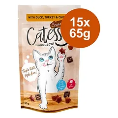 Catessy traškūs skanėstai katėms, ekonominė pakuotė 15 x 65 g