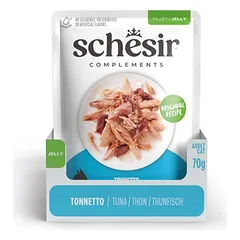 Schesir Complements filė drebučiuose 12 x 70 g, drėgnas maistas katėms, < 79 g — 2 nuotrauka