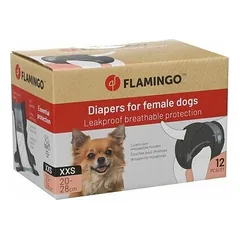 Flamingo DIAPERS DIPY FOR FEMALE DOGS XXS 12PCS 20-28CM