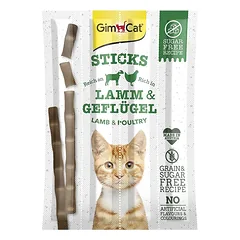 GimCat Adult Sticks Lamb & Poultry pagaliukų skanėstai katėms