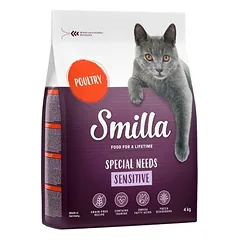 Smilla Adult begrūdis Sensitive su paukštiena, sausas maistas katėms, > 10 kg — 4 nuotrauka