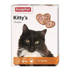 Vitaminai katėms - Beaphar KITTY'S + Baltymai (žuvis), 75 tab.