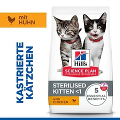 Hill's Science Plan Sterilised Kitten <1 su vištiena, sausas maistas kačiukams, 3 - 4,9 kg — 3 nuotrauka
