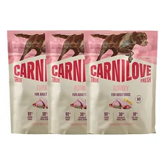 CARNILOVE True Fresh Dog Turkey Adult 3x1,5kg sausa maistas su šviežia kalakutiena suaugusiems šunims