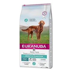 Eukanuba Adult All Breed SENDIGEST sausas maistas šunims su jautria virškinimo sistema, 12 kg