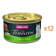 ANIMONDA Vom Feinsten Mousse z indykiem i bażantem 12x85 g mus dla kotów