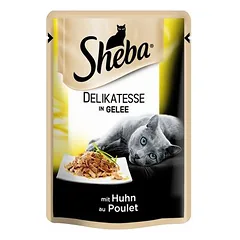 Mars Sheba Delicato porcijų pakeliai drebučiuose, drėgnas maistas katėms 24 x 85 g, 80 - 99 g — 2 nuotrauka