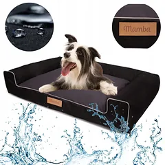 DOGESTE XXL vandeniui atsparus šuns guolis-sofa su nemokamu siuvinėjimu, 118 × 78 cm