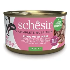 SCHESIR tunas su kumpiu želatinoje katėms, 6 x 85 g