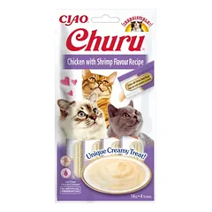 Churu Chicken Shrimp skanėstas katėms su vištiena ir krevetėmis 56 g