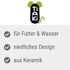 TIAKI Futternapf aus Keramik für Hamster und Mäuse