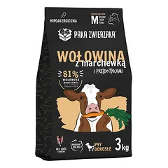 PAKA ZWIERZAKA Seventh Heaven Sausas pašaras Jautiena su morkomis M 3 kg