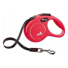 FLEXI New Classic Tape raudonas pavadėlis XS-3m 12kg