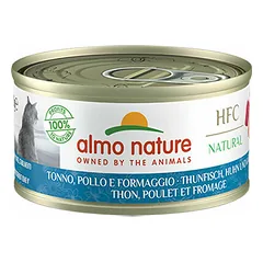 Almo Nature HFC Natural tunas, vištiena ir sūris, drėgnas maistas katėms 70 g — 2 nuotrauka