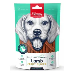 Wanpy Lamb Jerky Slices skanėstai šunims, vytintos ėrienos juostelės, 100 g