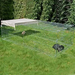 Kerbl keturkampis aptvaras su apsauga nuo pabėgimo ir grotų stogu, didelis, L 200 x B 100 x  H 60 cm — 2 nuotrauka