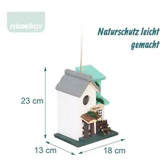 Paukščių namelis Relaxdays 10052873_469, A dizainas, 18 × 23 × 13 cm — 4 nuotrauka