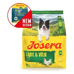 Josera Light & Vital 12,5 kg – sausas maistas linkusiems tukti šunims