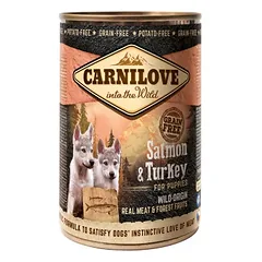 Carnilove konservai šunims Wild Meat Salmon&Turkey for Puppies 400g.